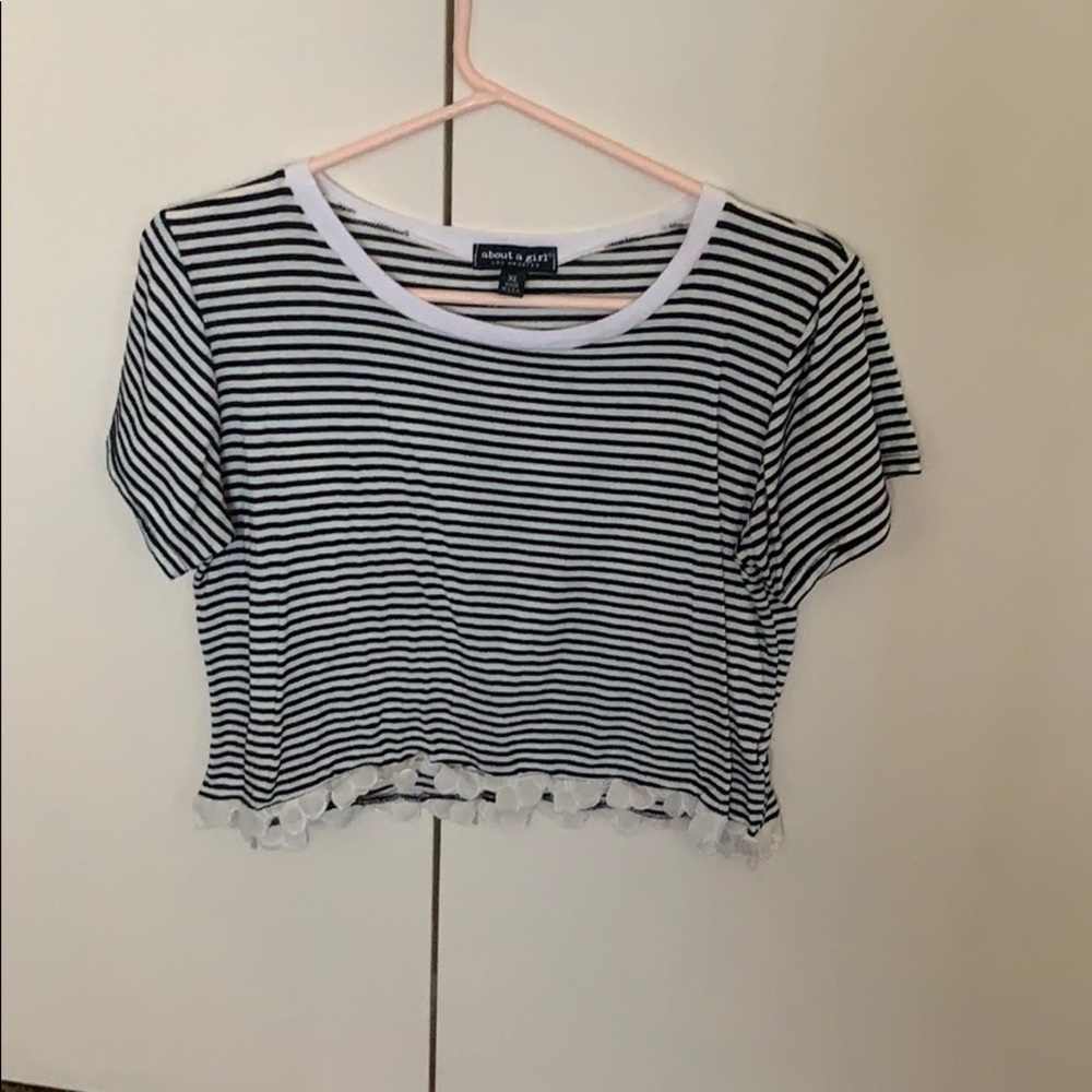 stripped crop top